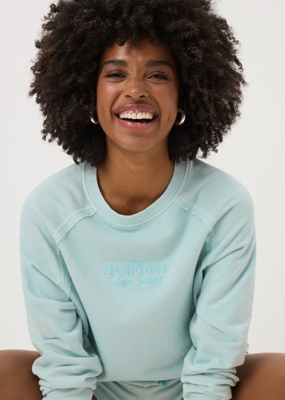 Green Acid Wash Co Ord Graphic Sweatshirt