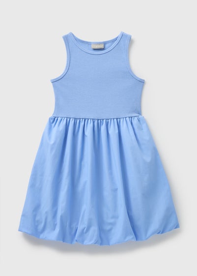 Girls Blue Puffball Dress (7-15yrs)