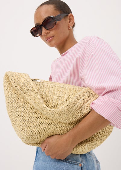 Natural Straw Shoulder Bag