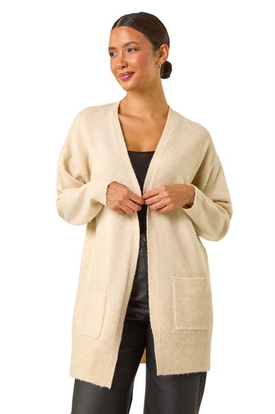 Roman Natural Soft Knit Longline Cardigan