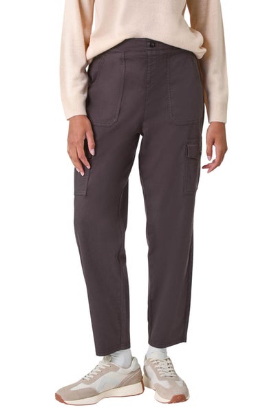 Roman Chocolate Casual Cargo Stretch Trousers