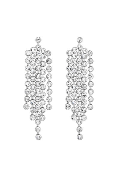 Jon Richard Silver Plated Crystal Waterfall Earrings