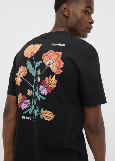 Black Floral Mexico T-Shirt