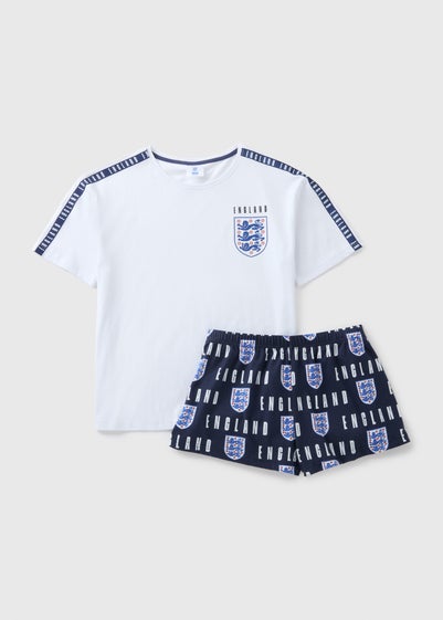 Men's England White Pyjama Set