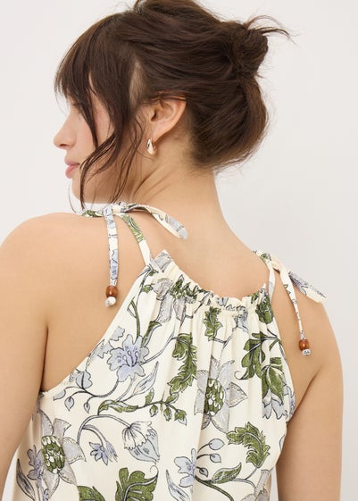Green Floral Cami Top