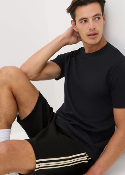Black Smart Tape Co-Ord Shorts