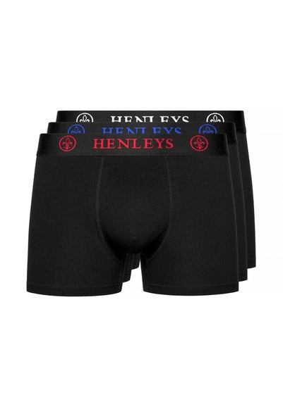 Henleys Black 3-Pack Trilock Boxers