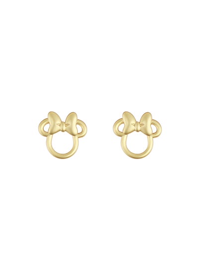 Disney Minnie Mouse Gold Bow Earrings