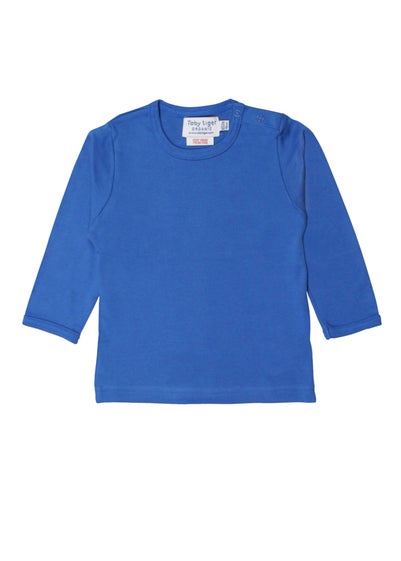 Toby Tiger Boys Organic Blue Basic Long Sleeved T-Shirt (6 Months-8 Years)