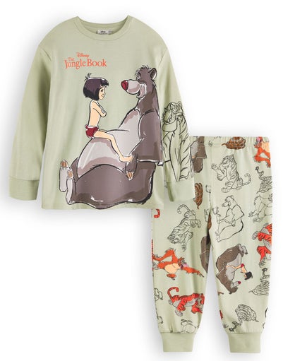 Disney The Jungle Book Boys Green Mowgli Baloo Pyjama Set (12 Months - 6 Years)