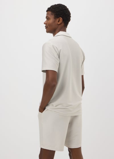 Stone Textured Smart Co Ord Shorts