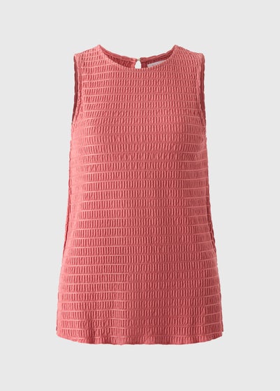Rust Textured Co Ord Vest Top