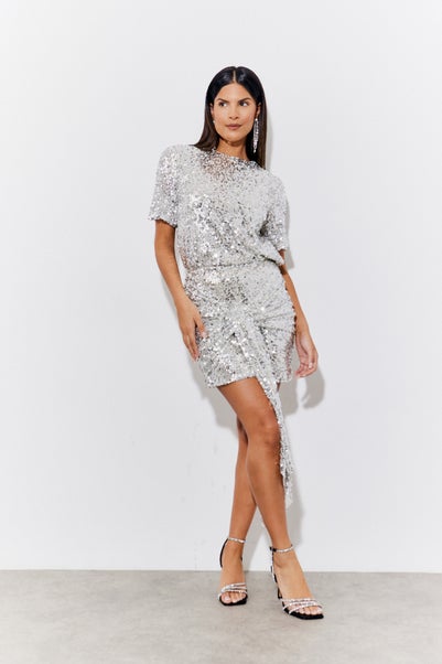 In The Style Silver Sequin T-Shirt