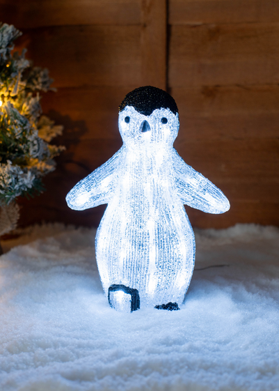 ValueLights Poppy Penguin LED Christmas Decoration (30cm x 12.5cm x 21cm)