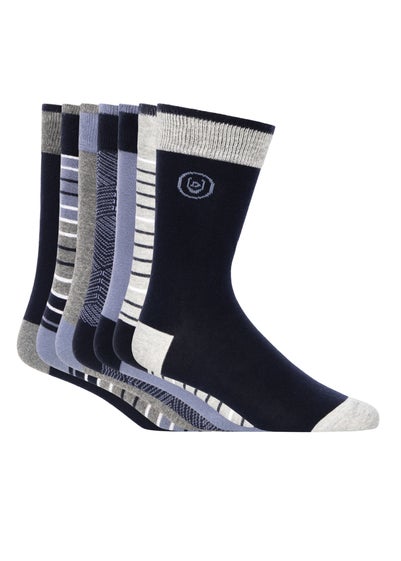 Duck & Cover Blue 7-Pack Bellion Socks