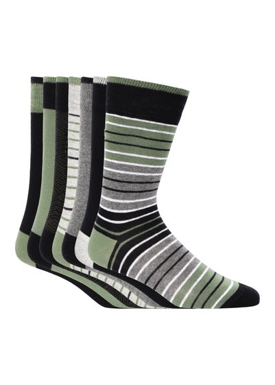 Duck & Cover Olive 7-Pack Bellion Socks