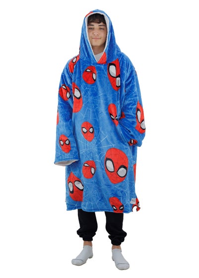 Spiderman Heads Up Wearable Hooded Fleece