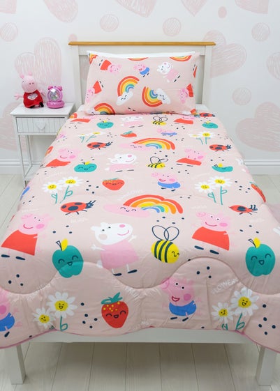 Peppa Pig Lovely Coverless Quilt Reversible Duvet Set