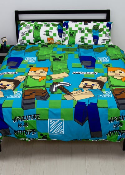 Minecraft Drawn Reversible Duvet Cover Set