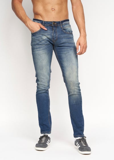 Duck & Cover Tinted Blue  Tranfold Slim Fit Jeans