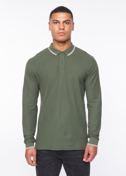 Duck & Cover Forest Green  Roxberry Long Sleeve Polo