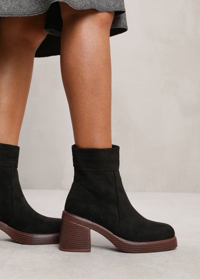 Where's That From Black Nyra Ankle Boot With Side Zip