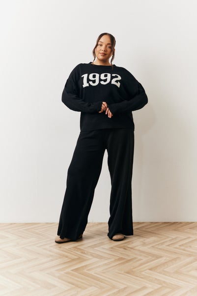 In The Style Black 1992 Knitted Co Ord Jumper