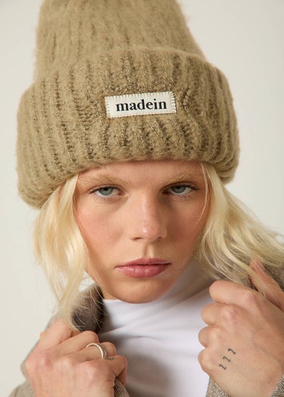 Madein Olive Boucle Knit Kiersten Beanie