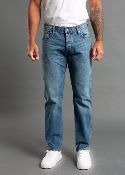 French Connection Light Blue Cotton Regular Fit Stretch Jeans