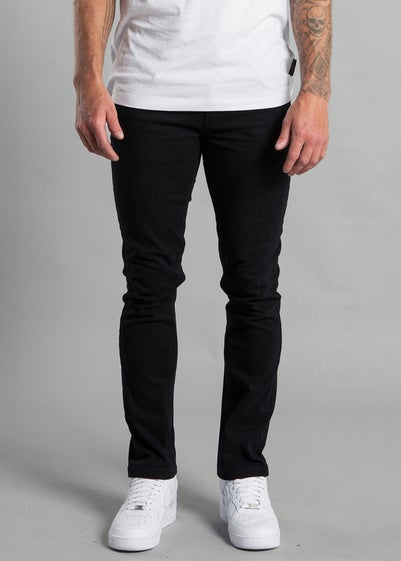 French Connection Black Cotton Five-Pocket Chino Trousers