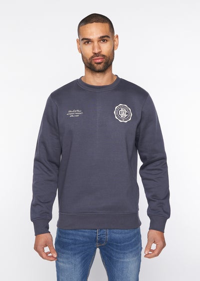 Duck & Cover Navy Keyaan Crew Sweatshirt