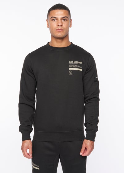 Duck & Cover Black Jennerkins Crew Sweatshirt