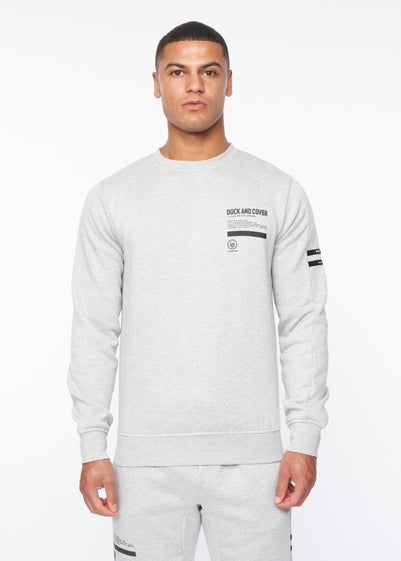 Duck & Cover Grey Marl Jennerkins Crew Sweatshirt