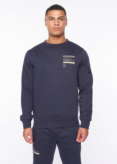 Duck & Cover Navy Jennerkins Crew Sweatshirt