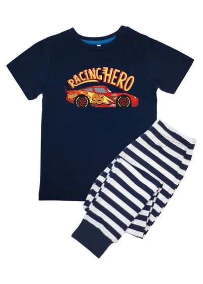 Disney Cars Racing Hero Kids Navy Stripes Pyjamas (3-8 Years)