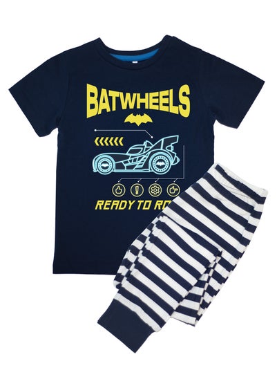 DC Comics Batwheels Ready To Roll Kids Navy Stripes Pyjamas (3-8 Years)