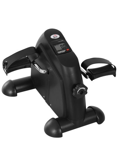 HOMCOM Mini Exercise Bike Portable Pedal Manual Machine Indoor Fitness Black