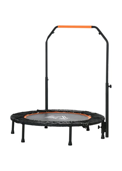 HOMCOM 40" Foldable Mini Fitness Trampoline w/ Foam Handle Orange