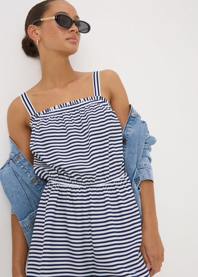 Navy Stripe Playsuit