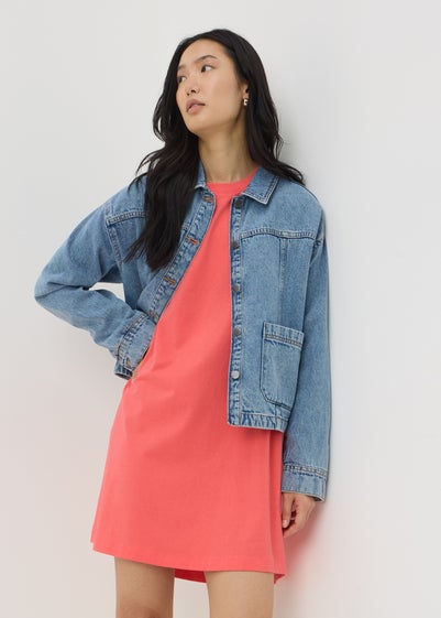 Coral T-Shirt Dress