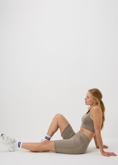 Souluxe Mocha Wrap Waist Cycle Shorts