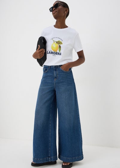 White Graphic Lemon T-Shirt