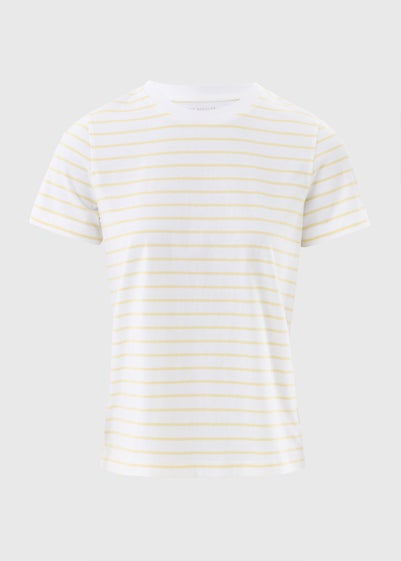 Yellow Stripe Crew Neck Top