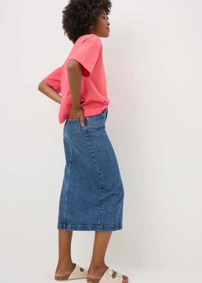 Coral Boxy Short Sleeve Top