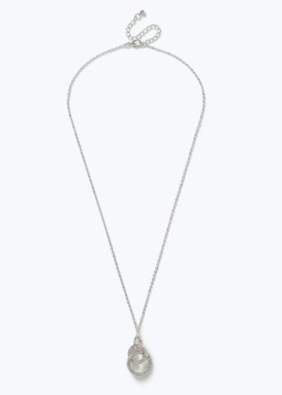 Muse Silver Pave Double Link Necklace