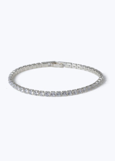 Muse Silver Cubic Zirconia Tennis Bracelet