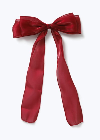 Muse Burgundy Organza Bow