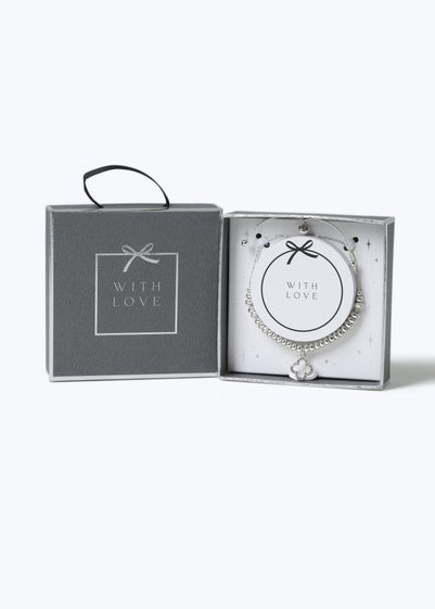 Muse Silver Gift Boxed Clover Bracelet