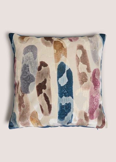 Blue Watercolour Stripe Cushion