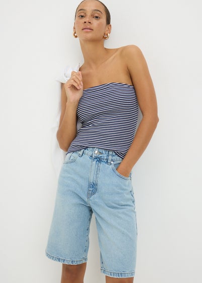 Navy Stripe Boobtube Top